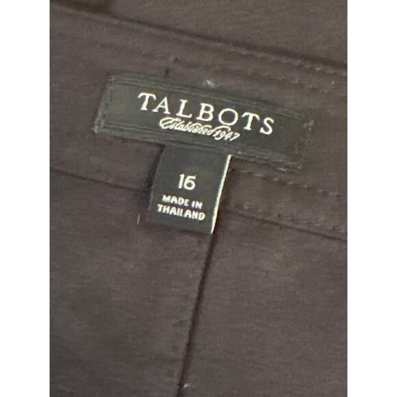 Talbots Size 16 Sleeveless Ruffle Front Black Button Up Shirt Dress - Picture 7 of 8